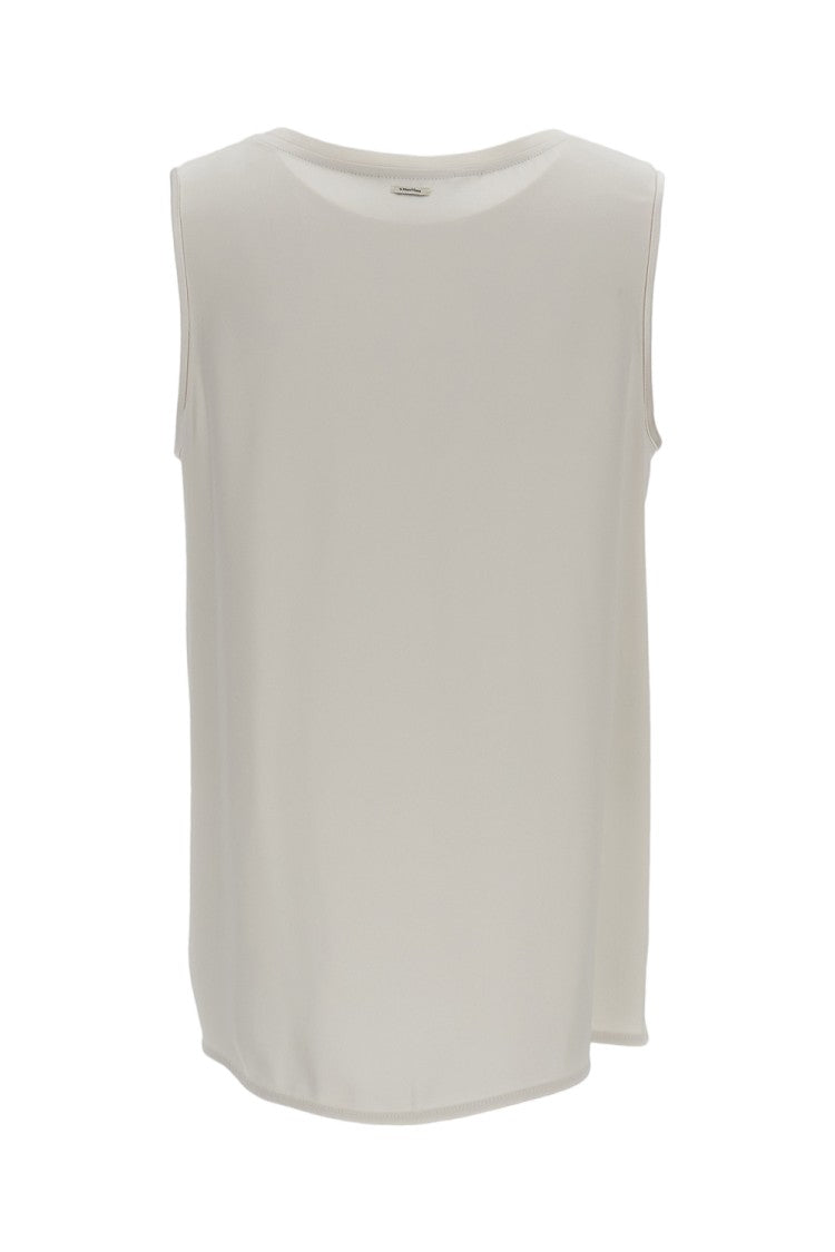Max Mara White Estri Satin Top