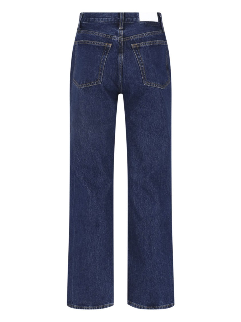 Re/Done Blue Denim Straight-Leg Jeans