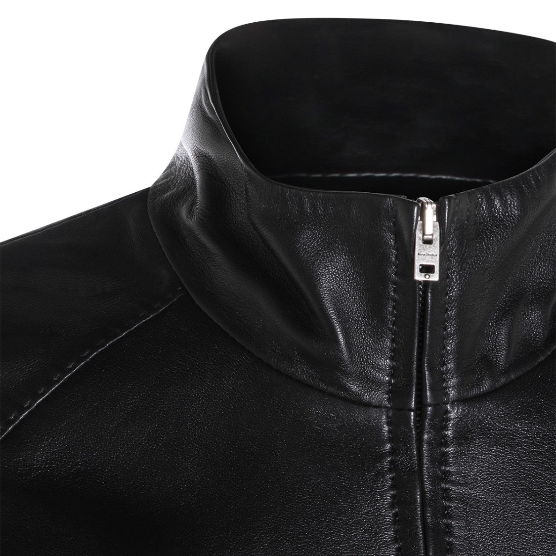 Acne Studios Black Leather Zip Jacket