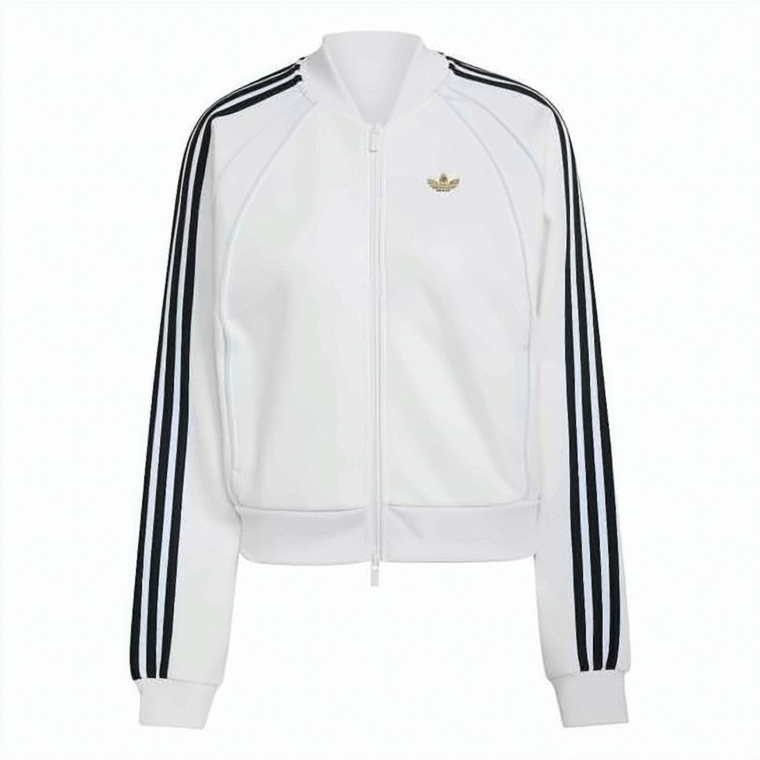 Adidas Sporty White Jacket With Contrasting Details