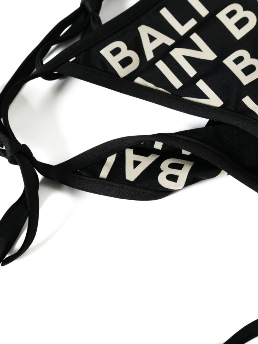 Balmain Multicolour Triangle Bikini With Adjustable Ties