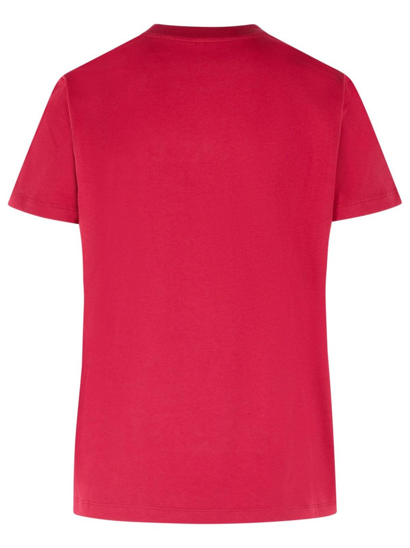 Moncler Cherry Pink Cotton T-Shirt