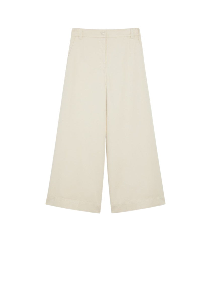 Max Mara Wide-Leg Pure Cotton Drill Pants