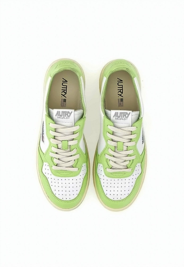 Autry Low-Top Leather Sneakers With Perforated Toe Box