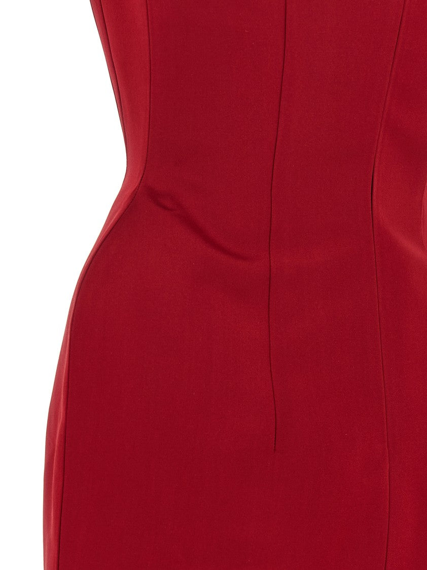 Magda Butrym Silk Satin Sheath Midi Dress