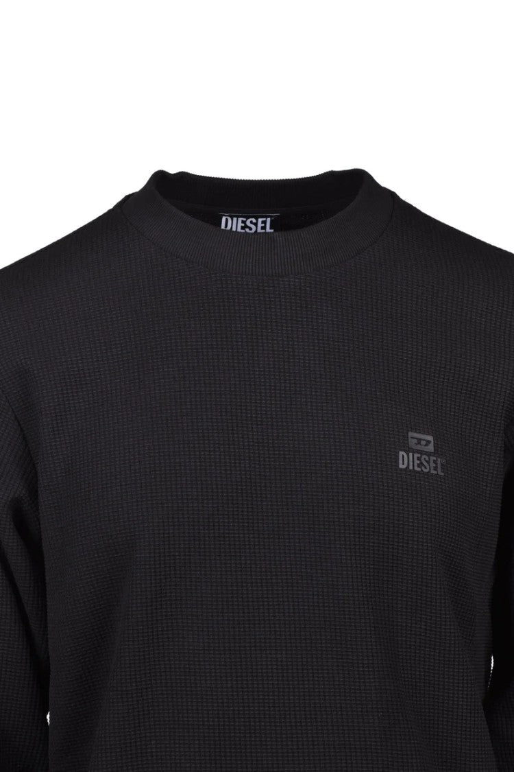 Diesel Black Cotton Men's Crewneck Sweatshirt