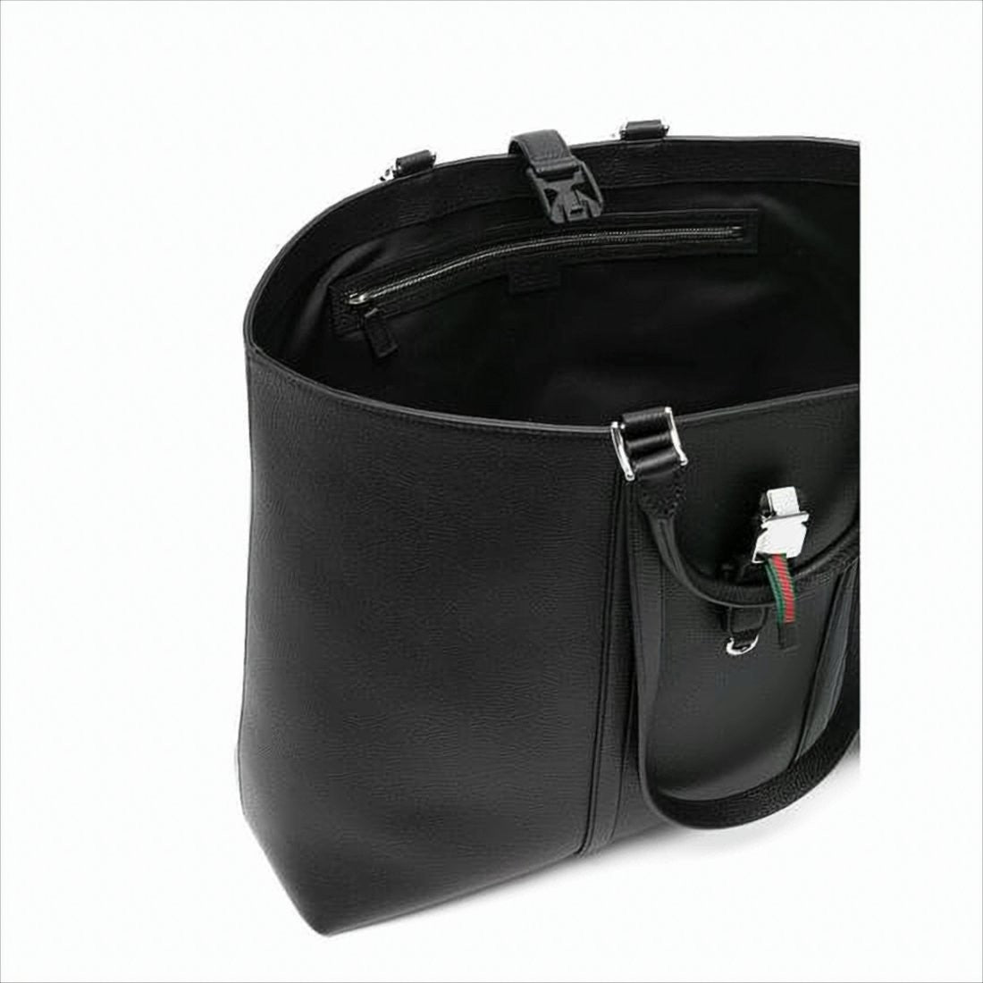 Gucci Textured Leather Tote Bag With Dual Handles