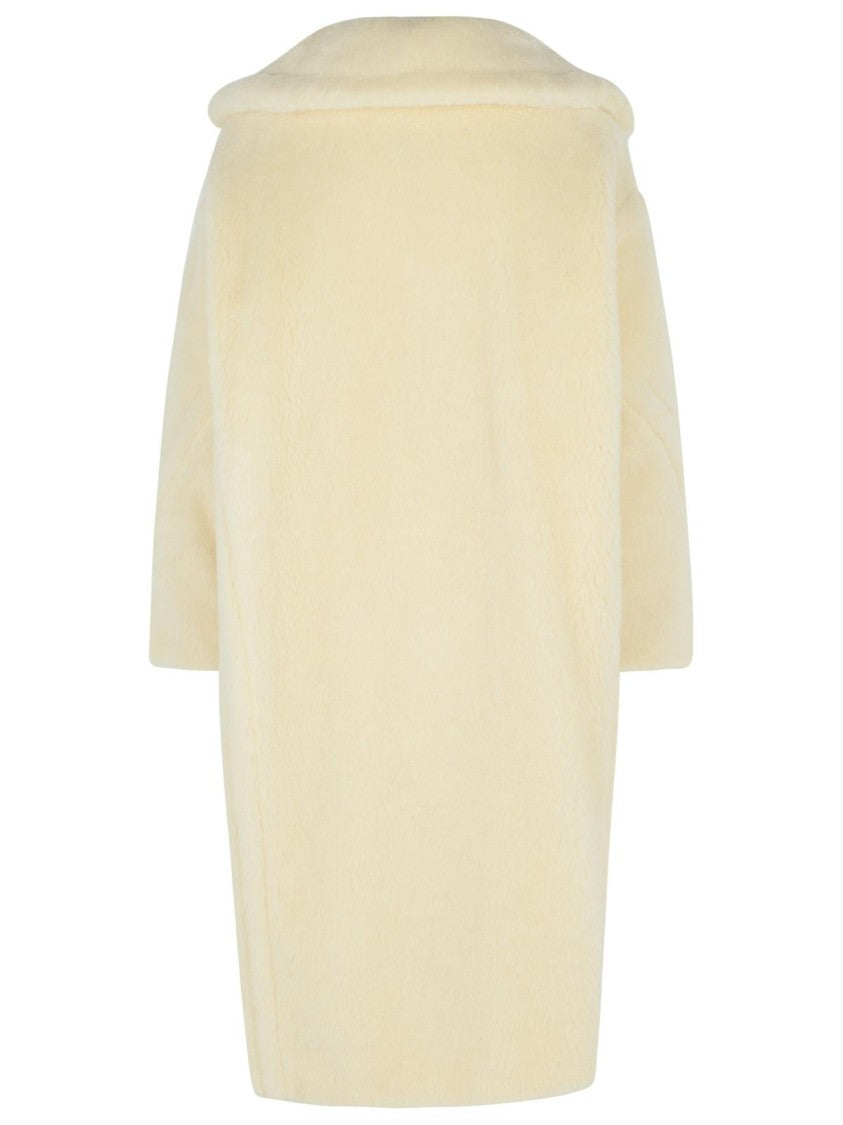 Max Mara White Alpaca And Virgin Wool Coat