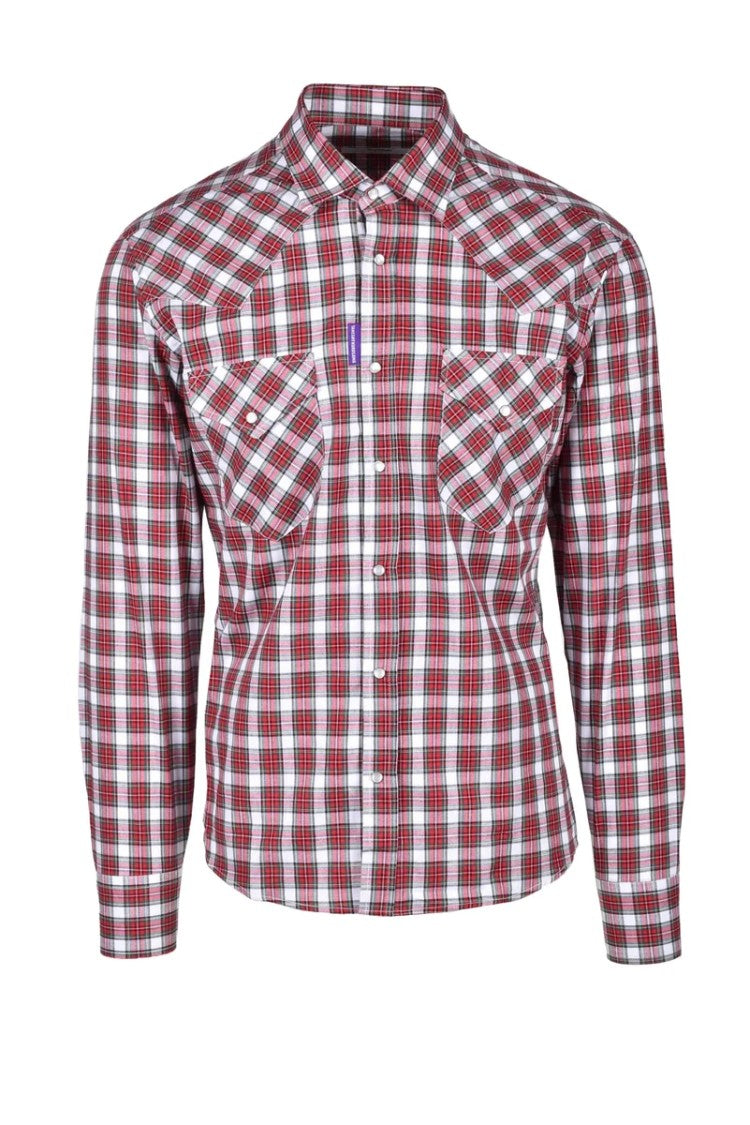 Takeshy Kurosawa Red/Green Cotton Shirt