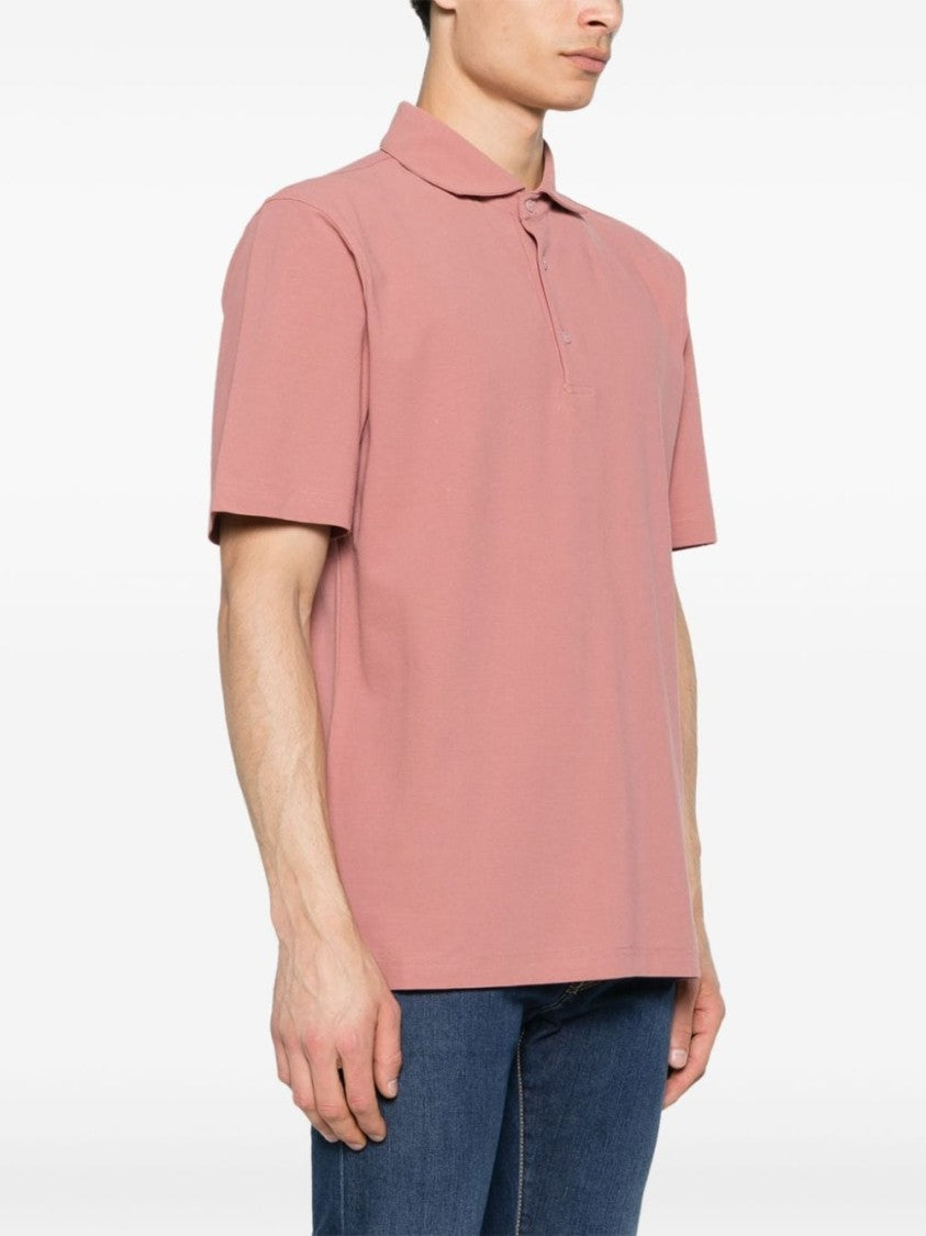 Lardini Coral Pink Polo Shirt