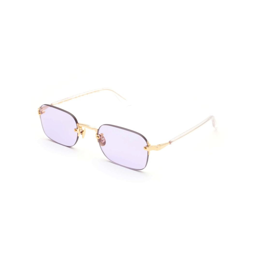 Gast Domsa Rectangular Frame Sunglasses With Gold Metal Arms