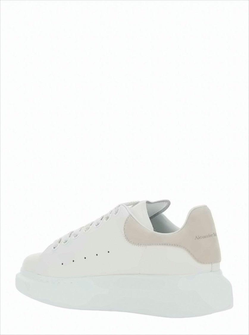Alexander Mcqueen Minimalist White Sneakers With Rubber Sole