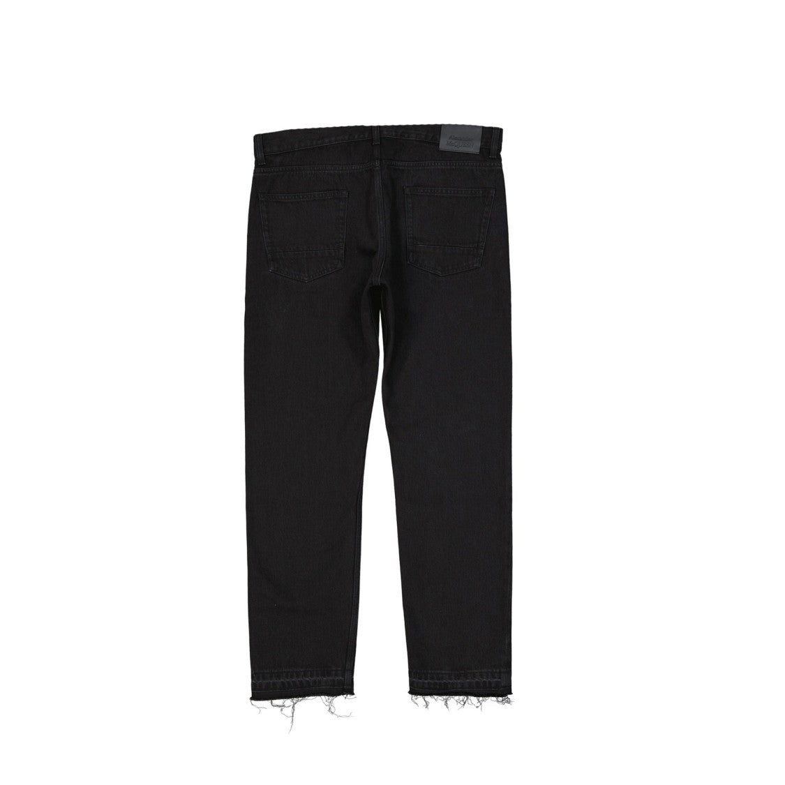 Alexander Mcqueen Distressed Black Cotton Denim Jeans