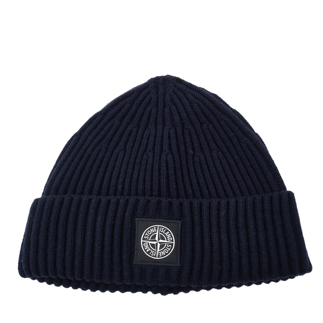 Stone Island Ribbed Soft Wool Compass Beanie Hat