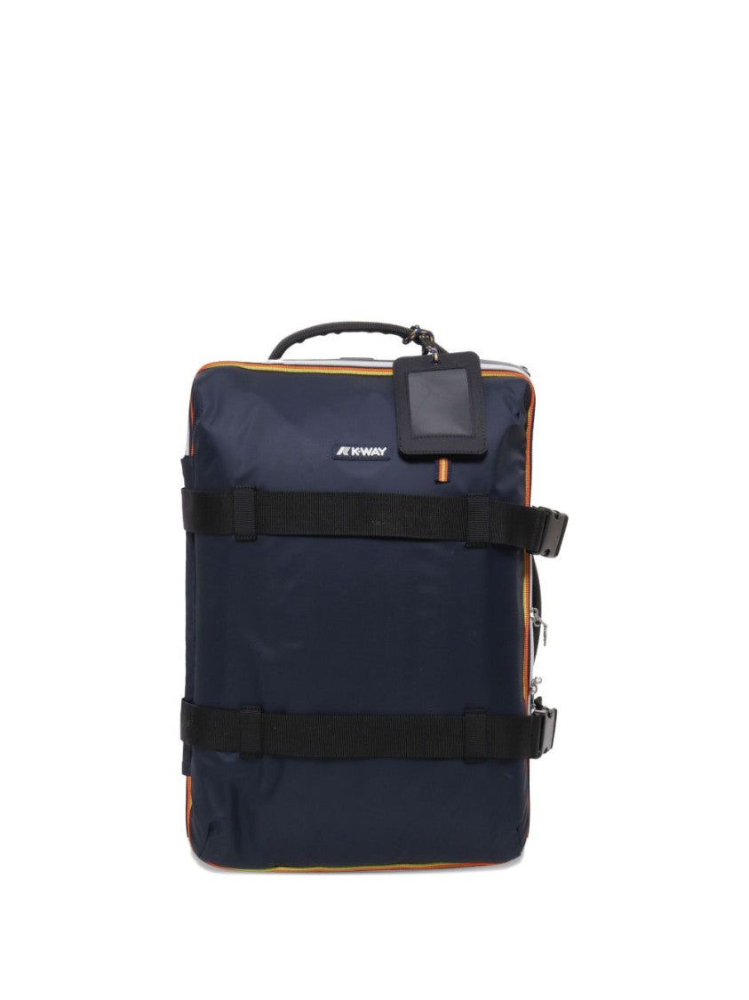 K-Way Compact Navy Blue Suitcase With Dual Handles