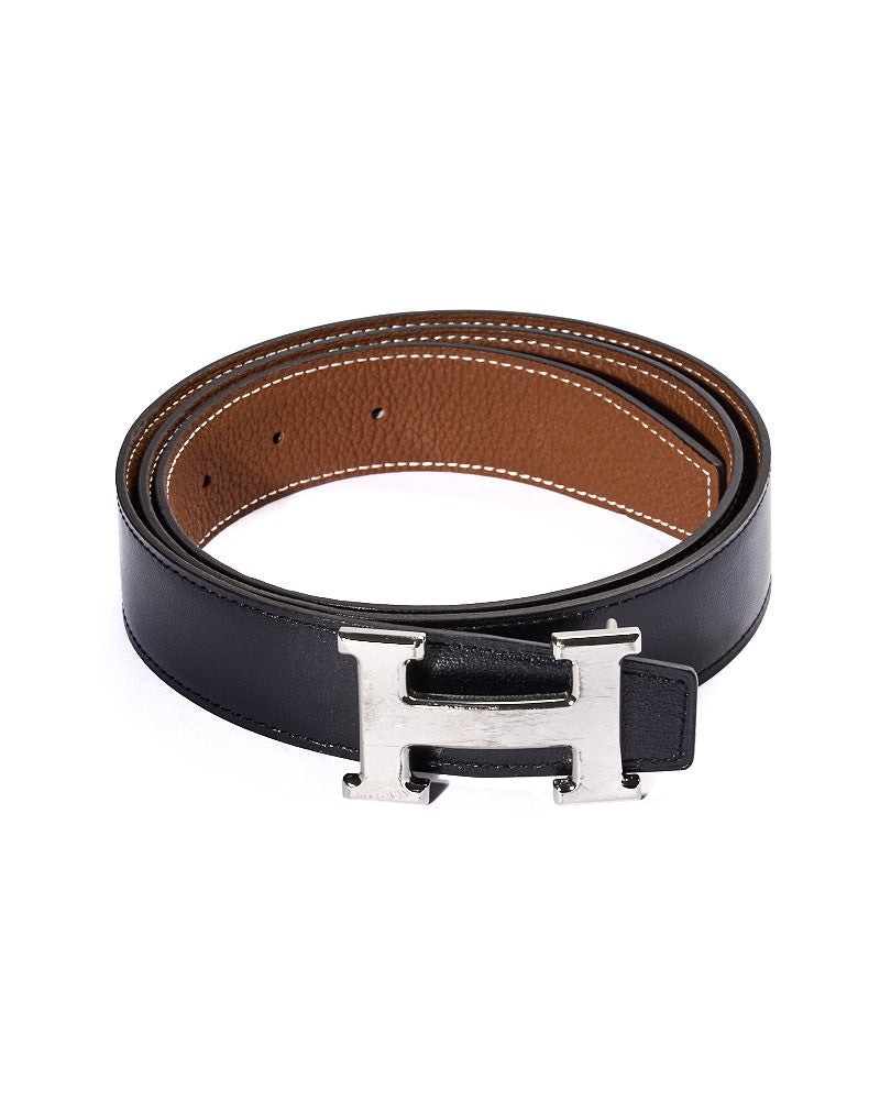Hermès Constance Belt 32Mm Noir/Gold