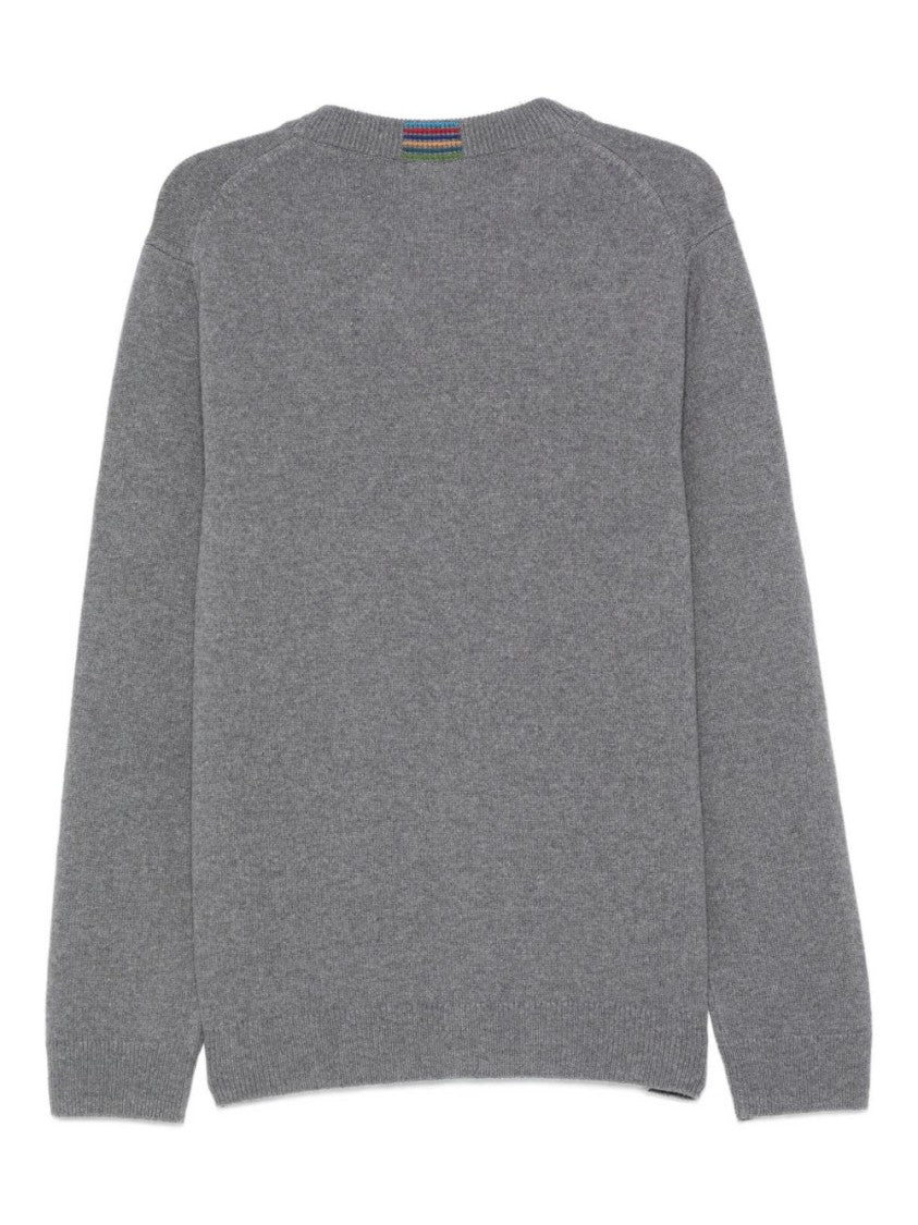 Paul Smith Classic Gray Cardigan With V-Neck