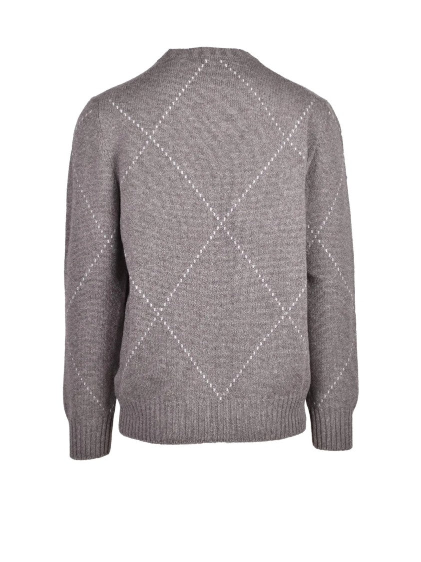 Vengera Beige Wool-Blend Crewneck Sweater