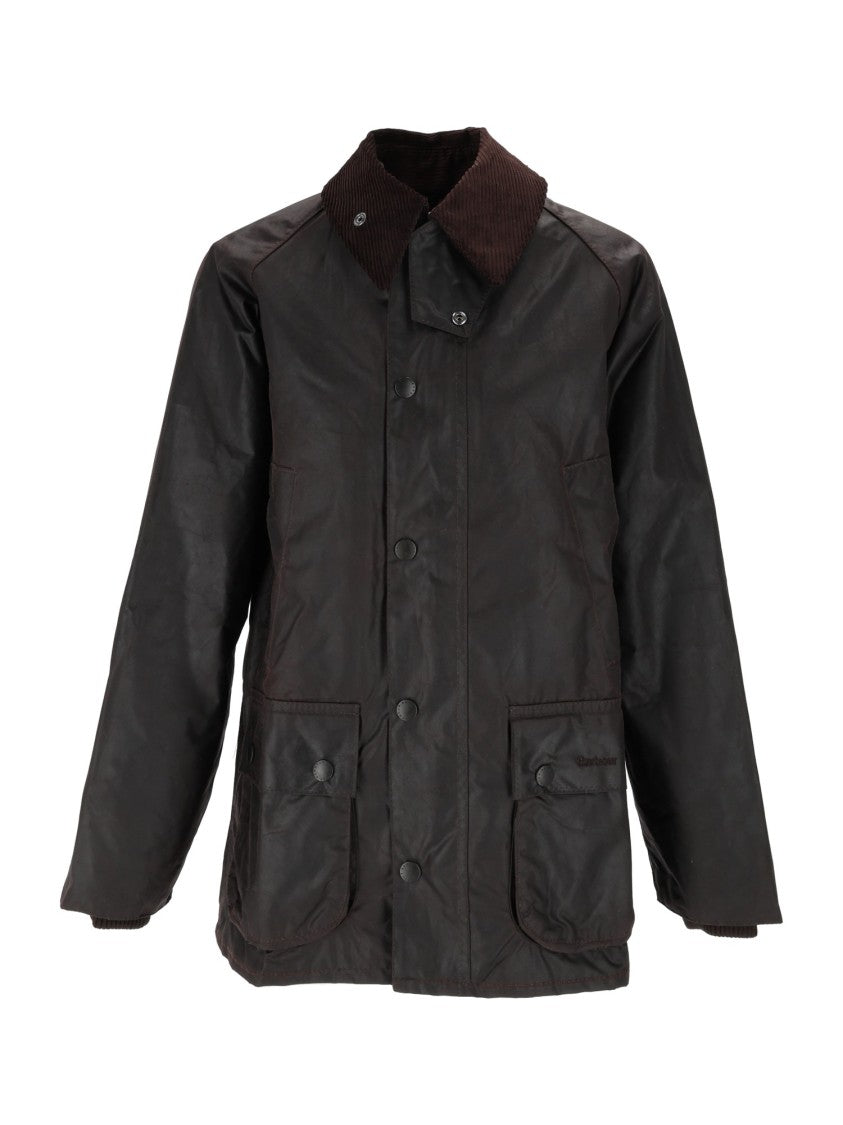 Barbour Bedale Brown Corduroy-Collar Waxed Cotton Jacket
