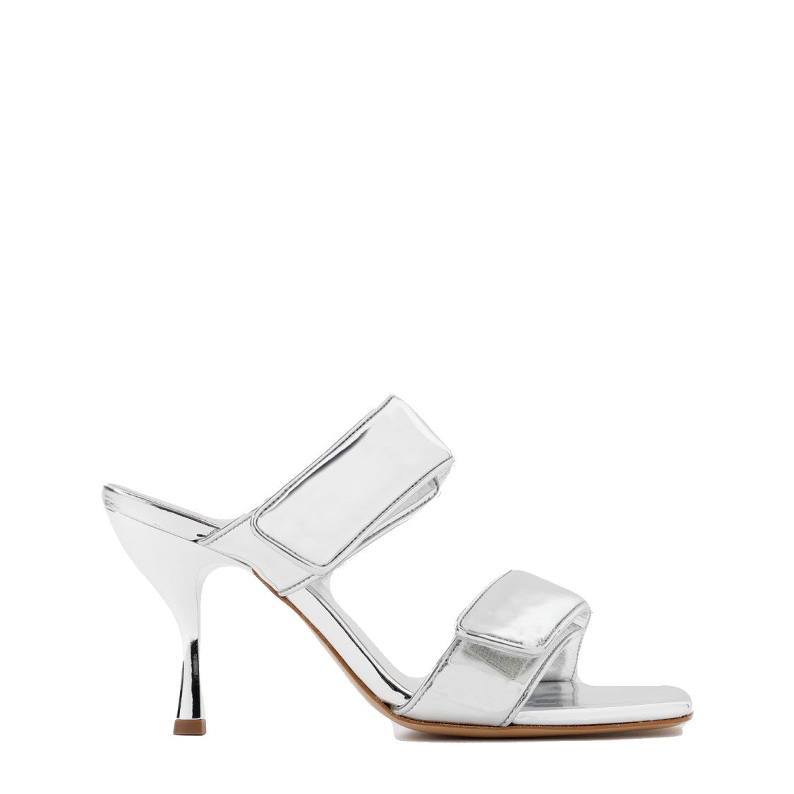 Gia Borghini Metallic Leather Perni Sandals