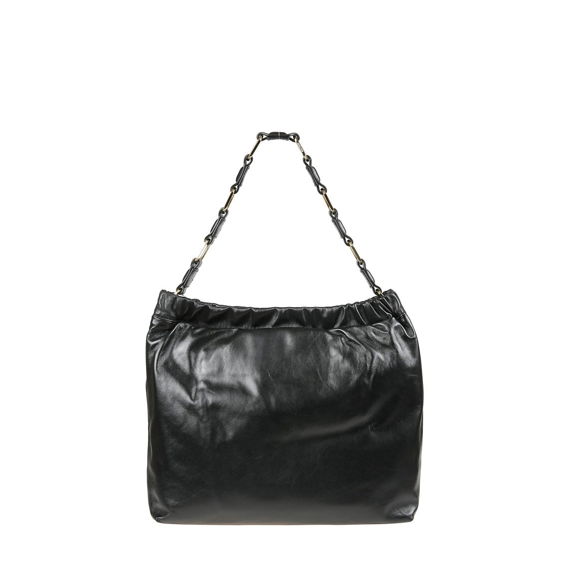 Anine Bing Lambskin Shoulder Bag With Interlaced Gold-Tone Hardware