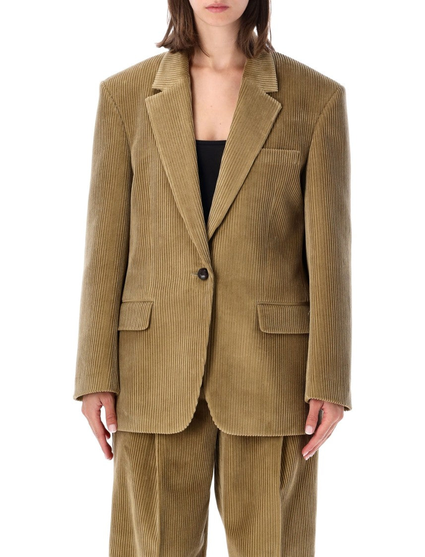 Róhe Velvet Oversize Corduroy Button Blazer