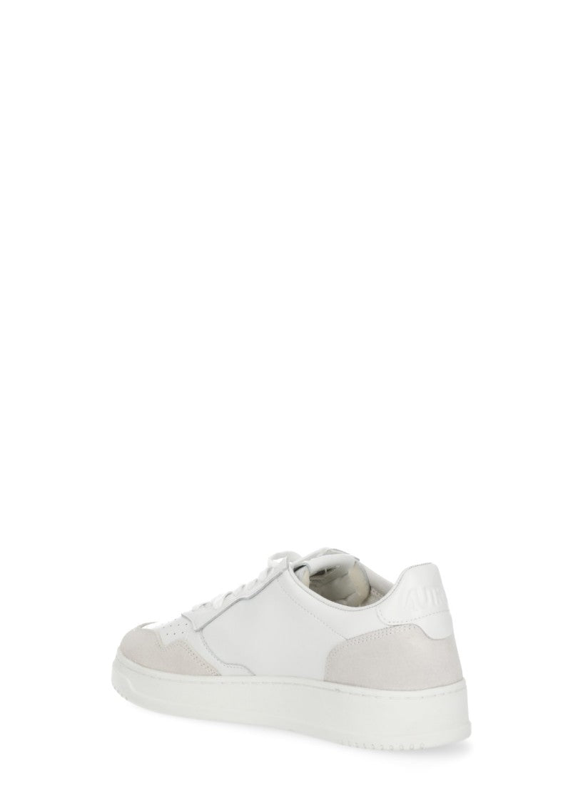 Autry White Suede Inserts Breathable Low-Top Sneakers