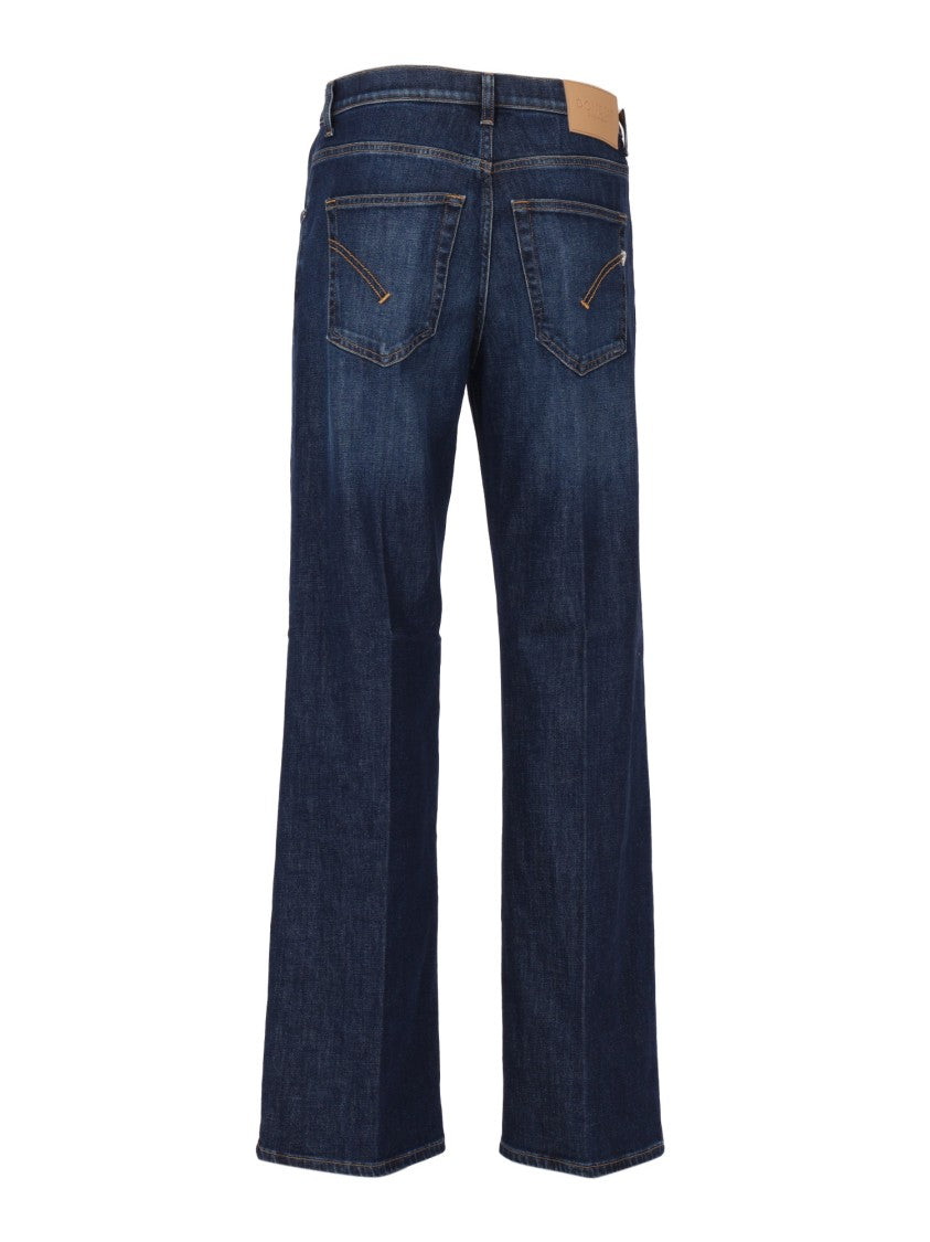 Dondup Wide-Leg High-Waist Jeans With Subtle Stitching Details