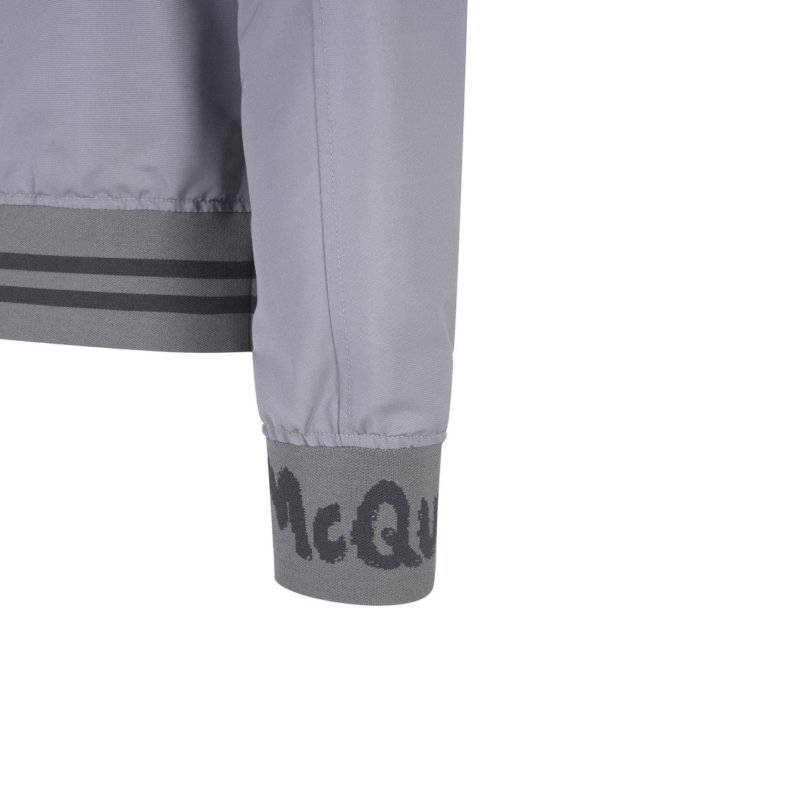 Alexander Mcqueen Grey Bomber Jacket