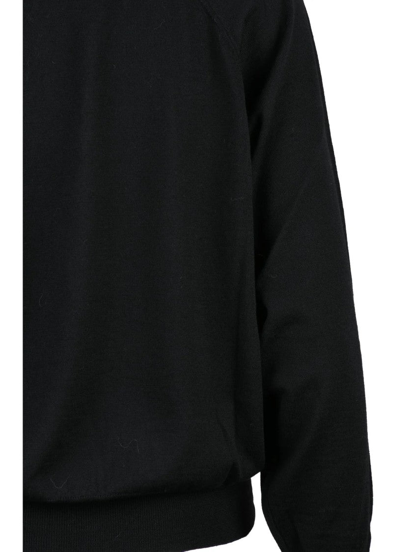 Jucca V-Neck Virgin Wool Sweater With Shawl Collar