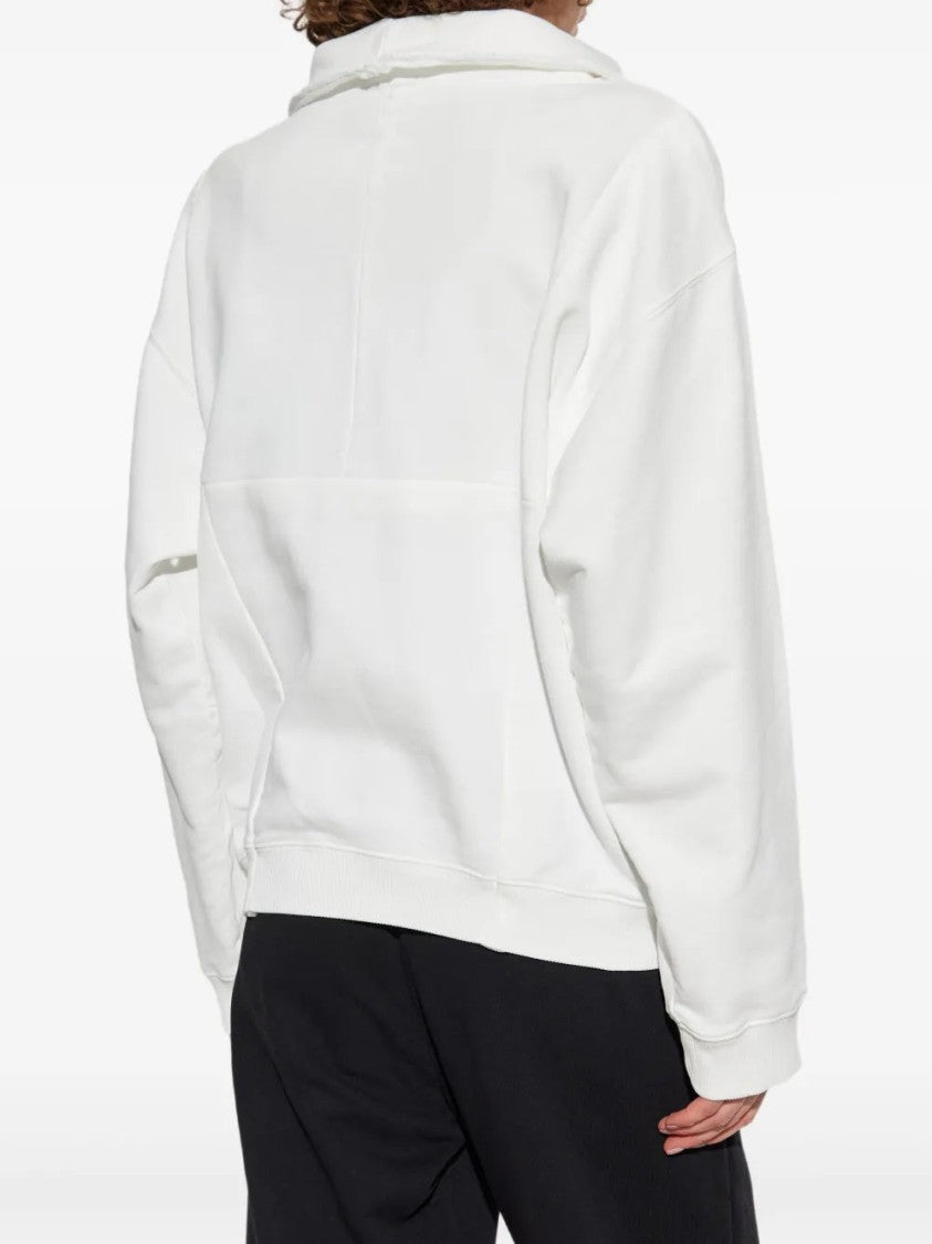 Mm6 By Maison Margiela Drawstring Spread-Collar Sweatshirt