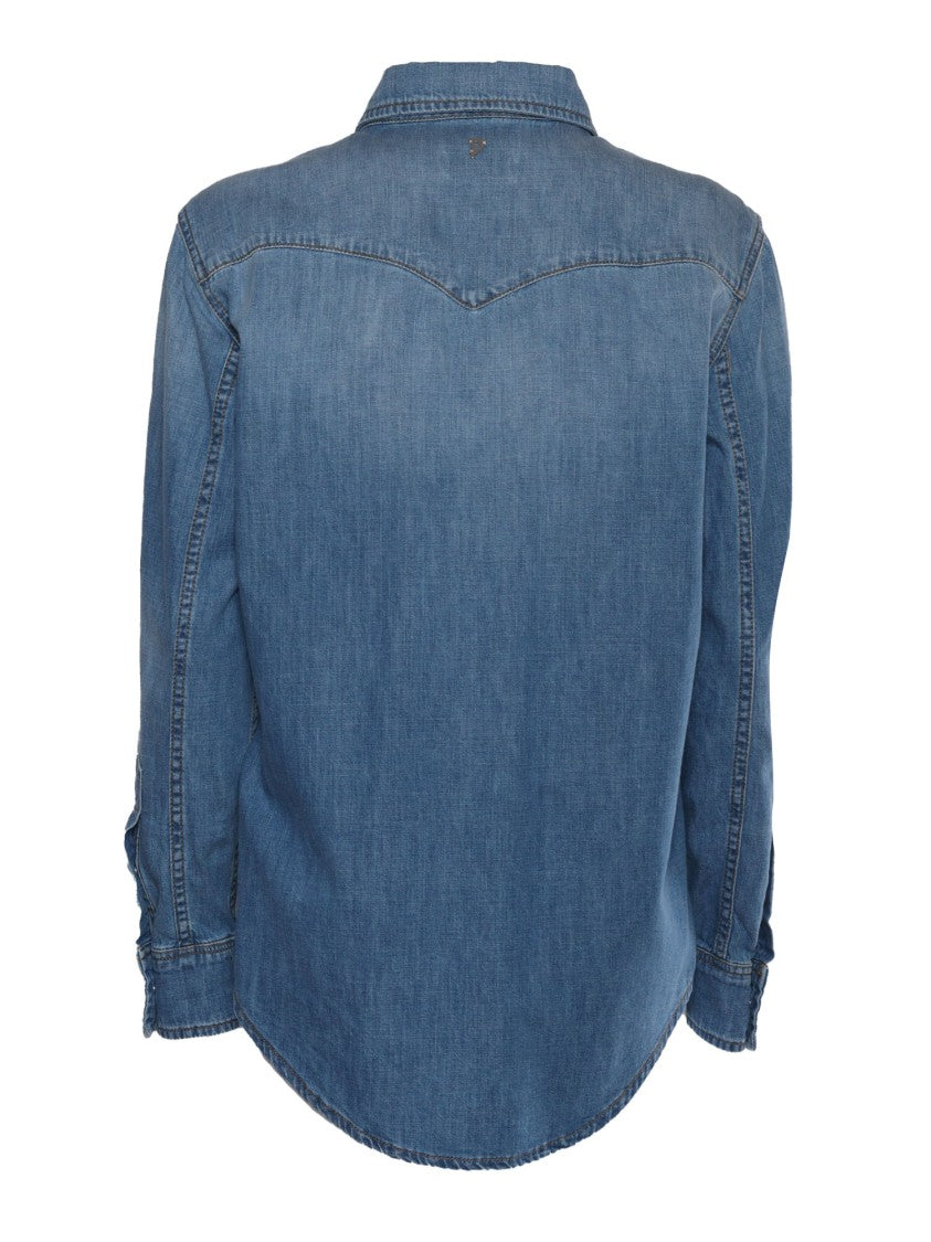Dondup Denim Shirt With Button-Up Front And Chest Pockets