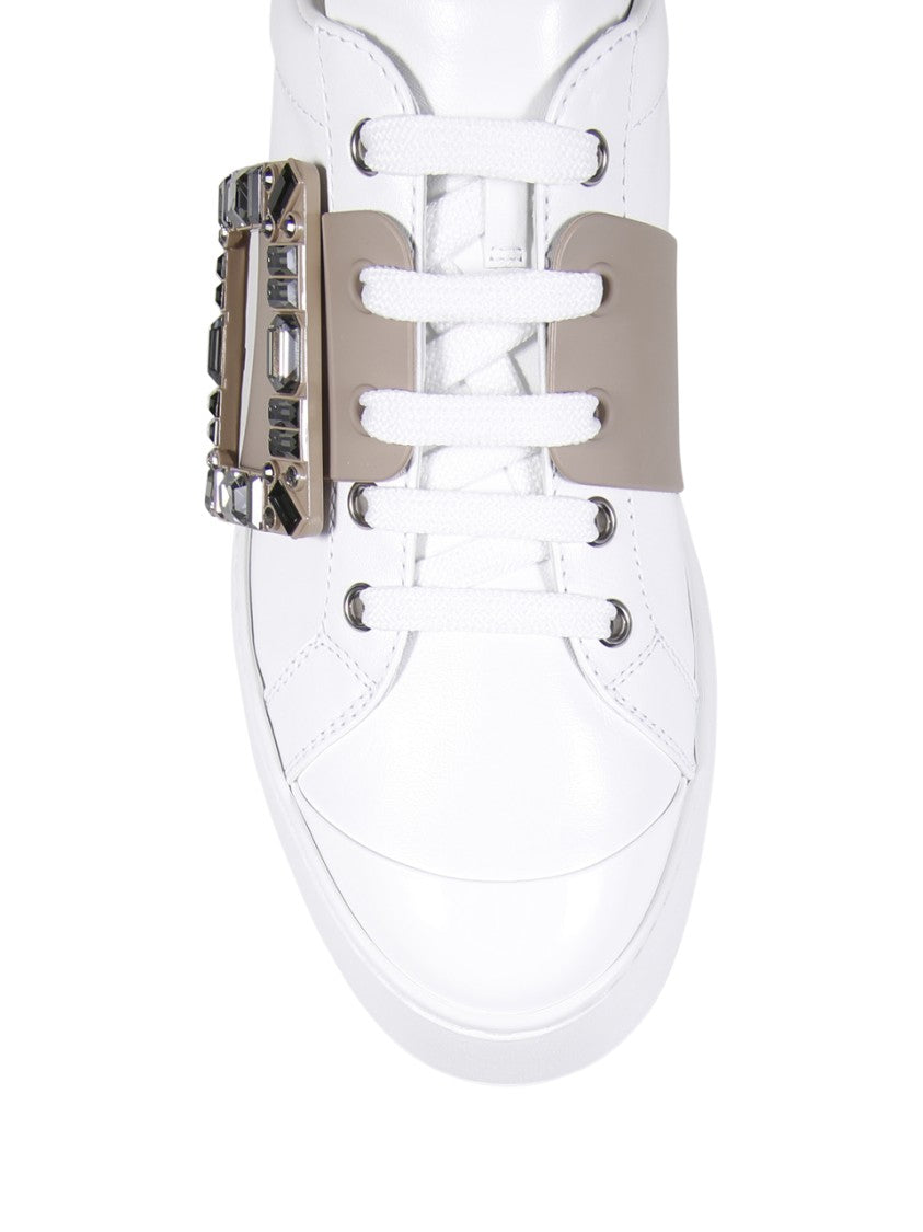 Roger Vivier Viv Skate High Strass Sneaker