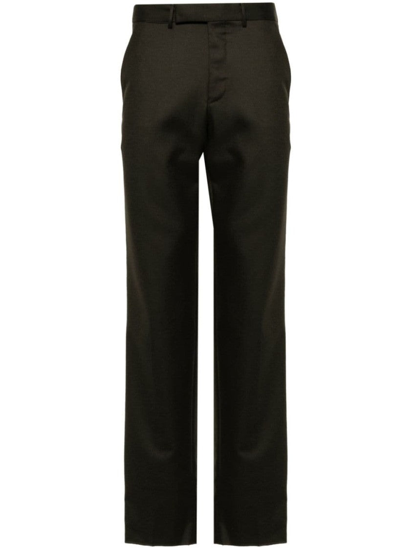 Zegna Tailored Black Trousers With Classic Waistband And Subtle Sheen