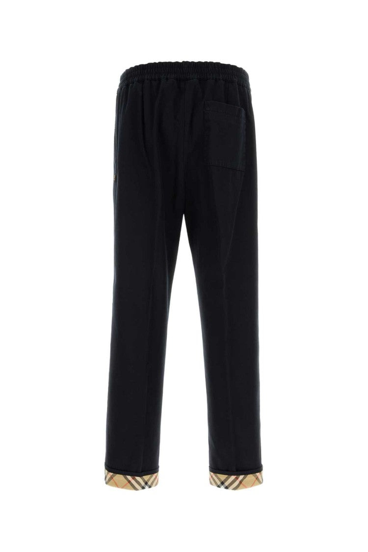 Burberry Navy Blue Gabardine Pant