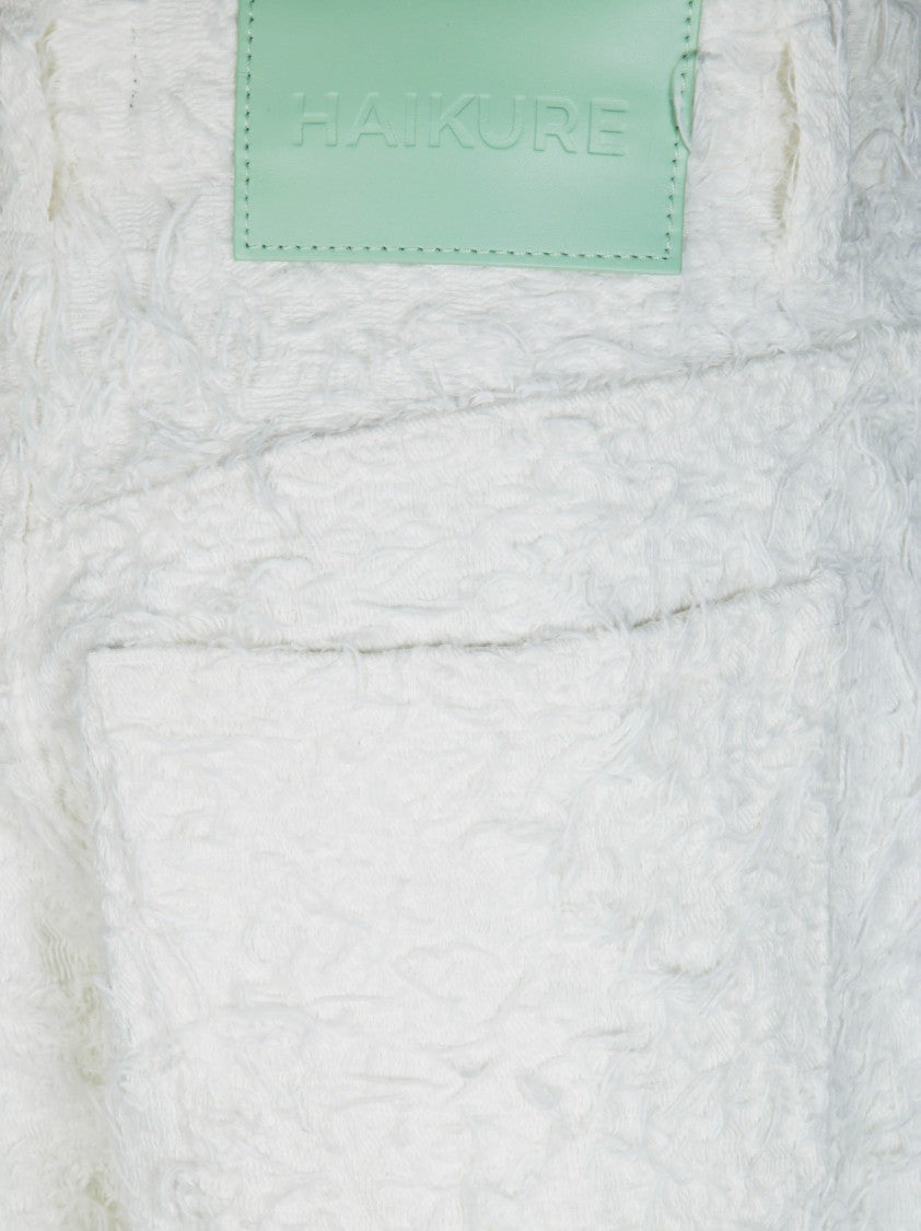 Haikure Clyde Double Fur Denim Straight-Leg Pants