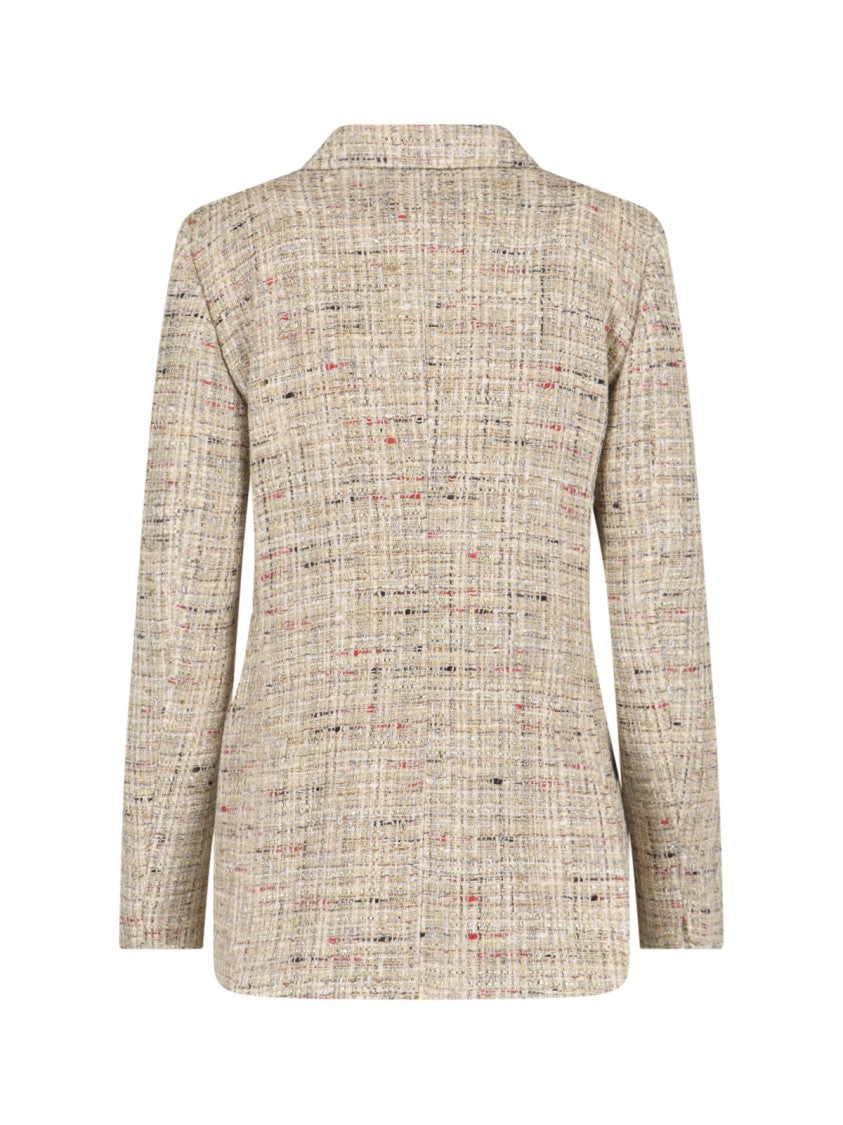 Lardini Double-Breasted Blazer – Beige