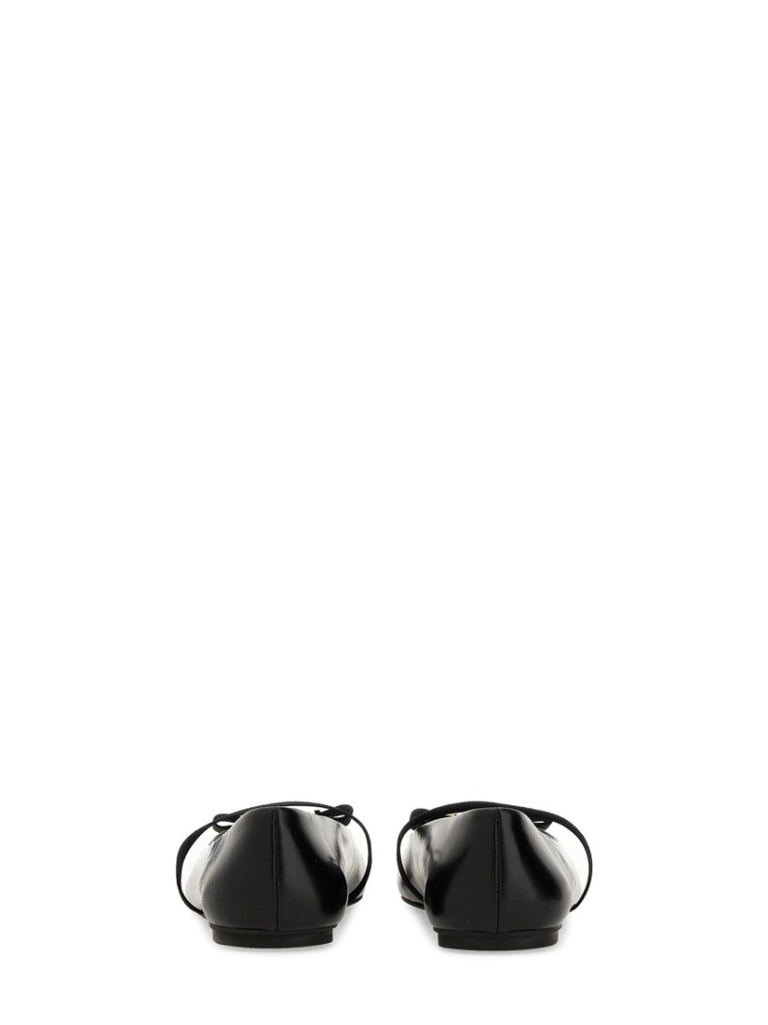 Ferragamo Zina Lamb Leather Pointed Toe Flats