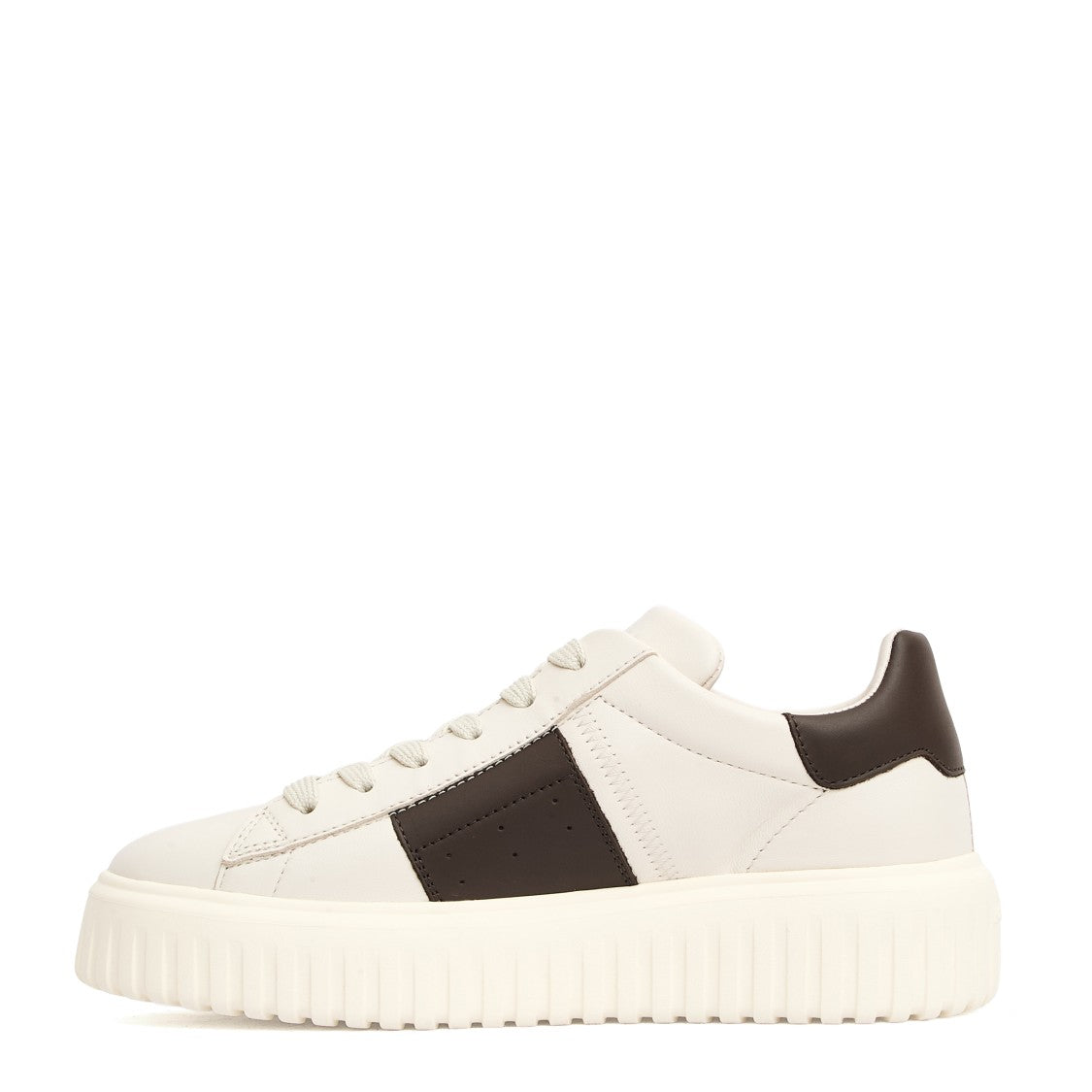 Hogan H Stripes Leather Butter Brown Sneakers