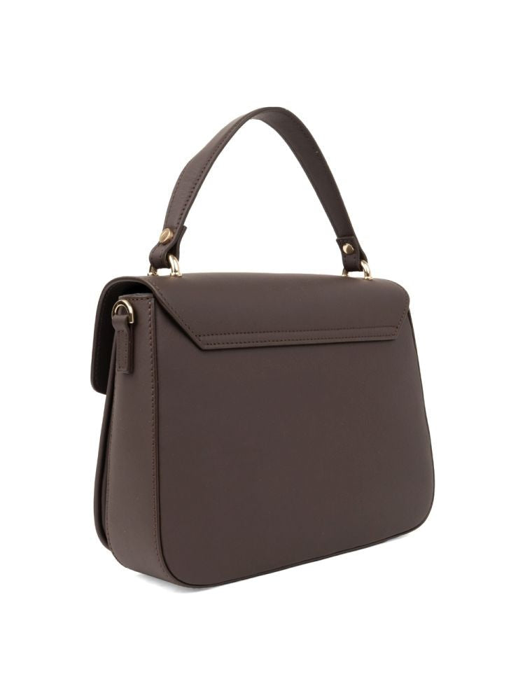 Adrianna Feretti Rectangular Leather Shoulder Bag With Gold-Tone Clasp