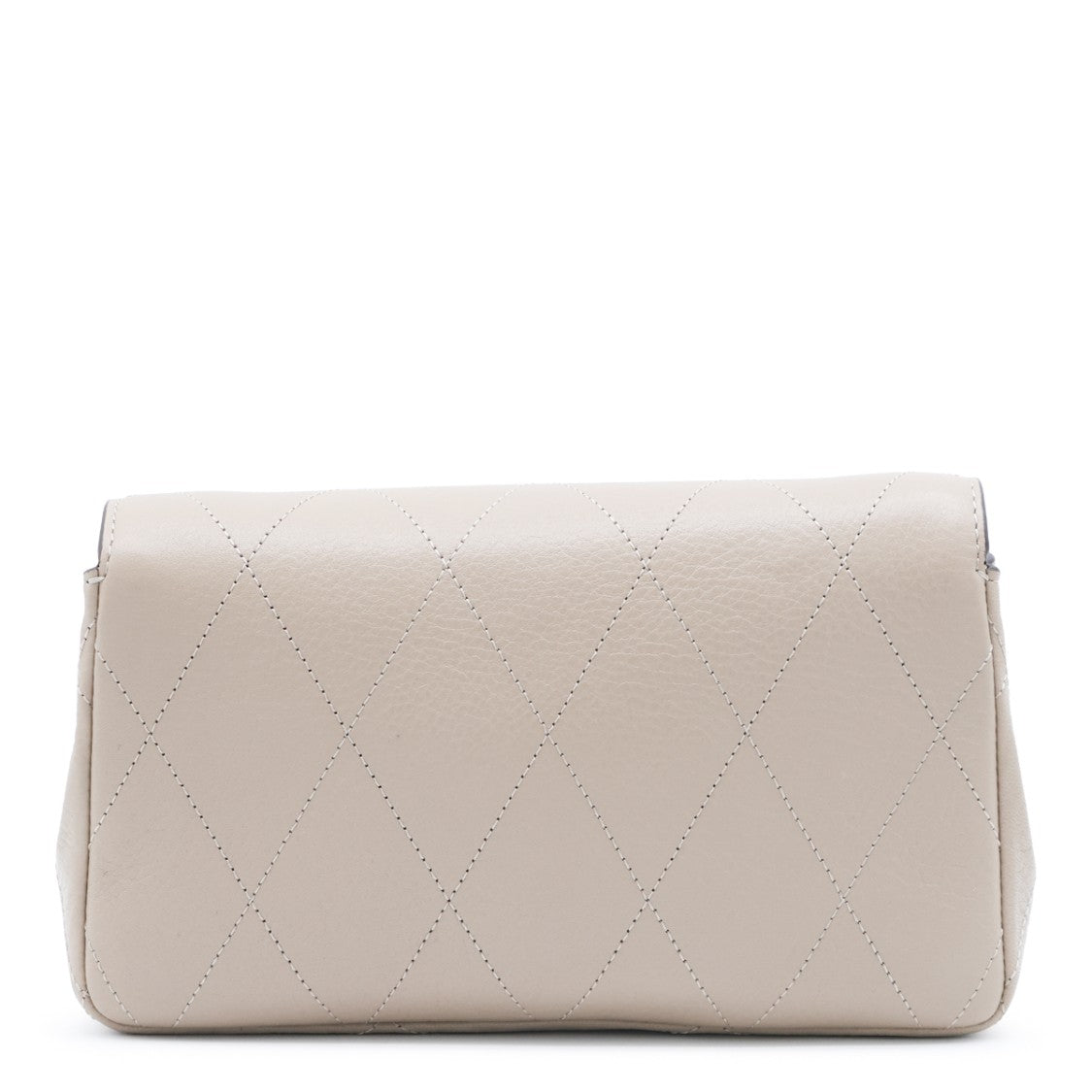 Tory Burch Quilted Cement Leather Charlie Shoulder Bag