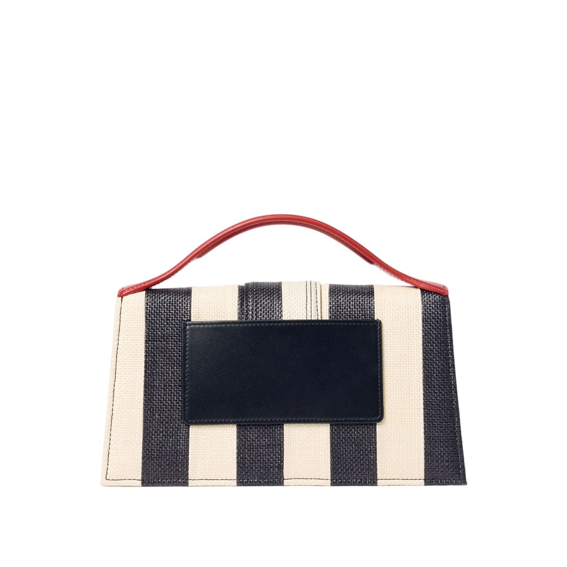 Jacquemus Rectangular Striped Patchwork Raffia Bag