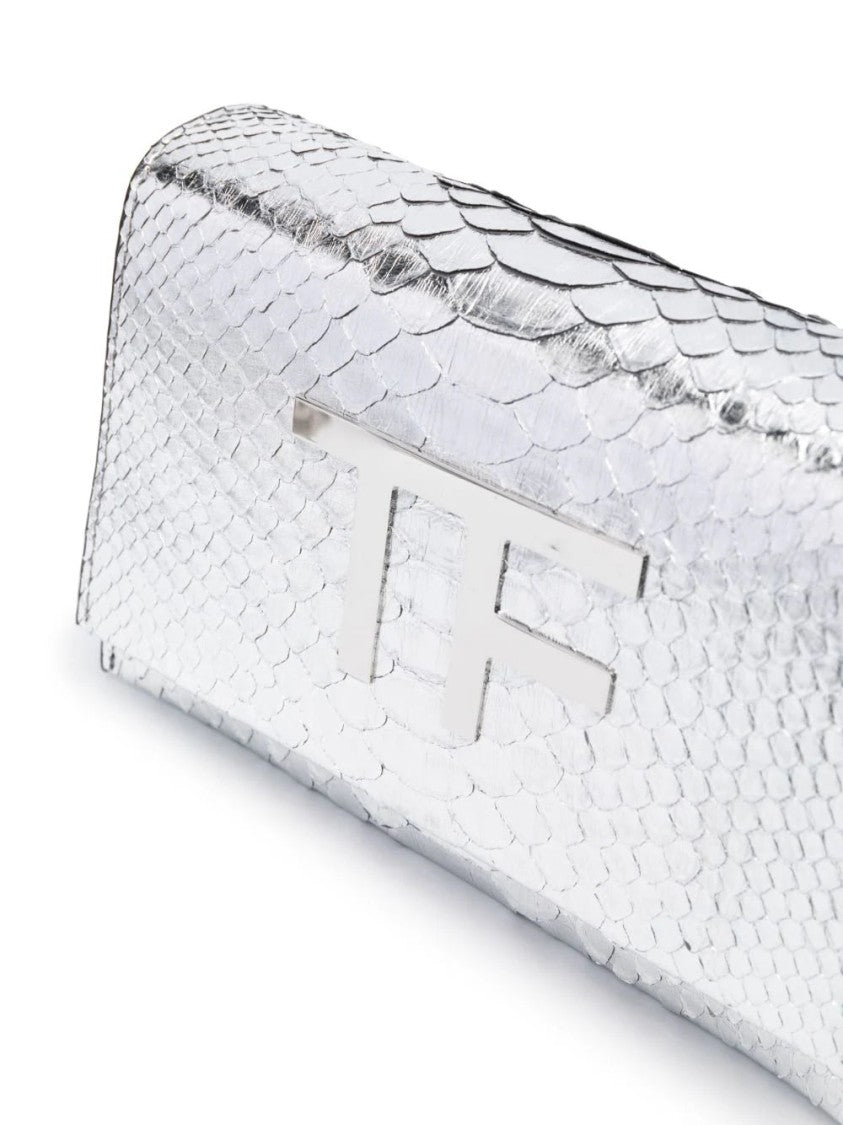 Tom Ford Tf Disco Silver Python Bag