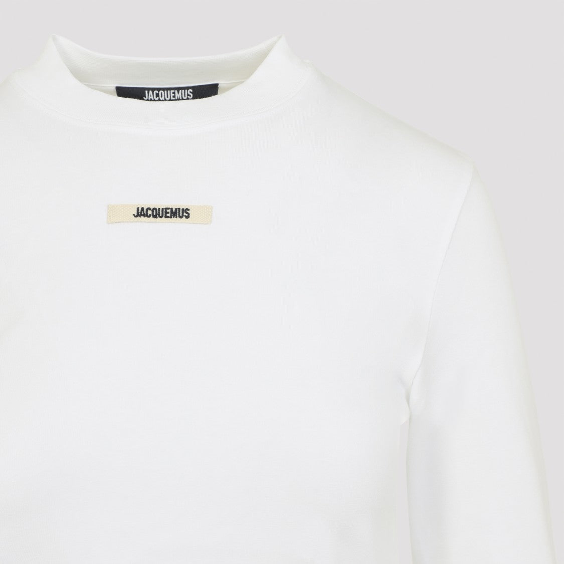 Jacquemus Fitted Long-Sleeve Top With High Neckline
