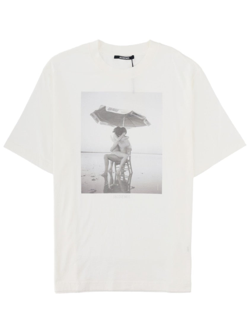 Jacquemus Relaxed Fit Beach Print Organic Cotton-Blend T-Shirt
