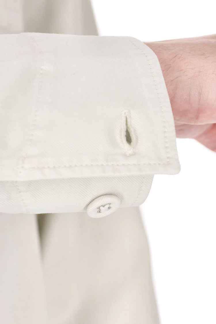 Officine Generale Malo Stretch Cotton-Lyocell Zip Overshirt Jacket