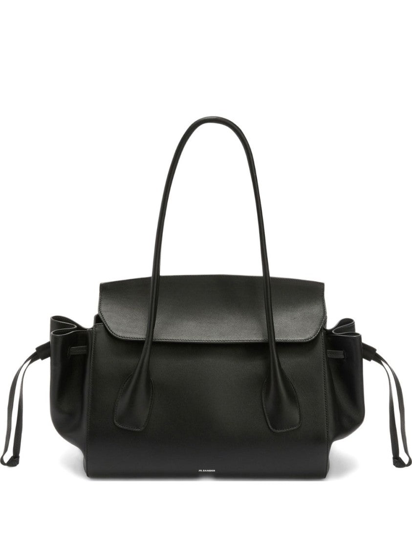 Jil Sander Structured Smooth Leather Shoulder Bag