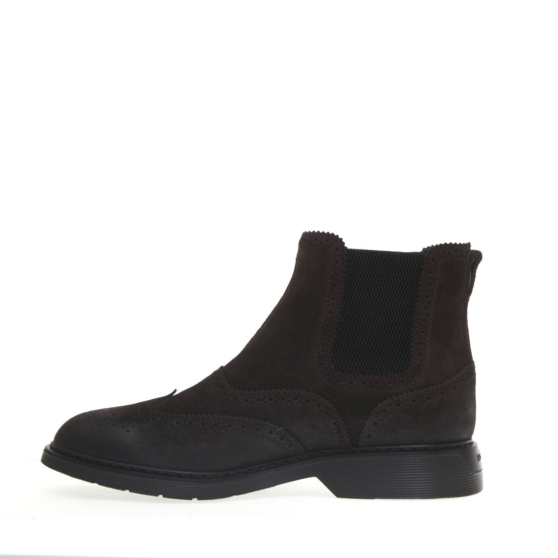 Hogan Ebony Suede Ankle Boots