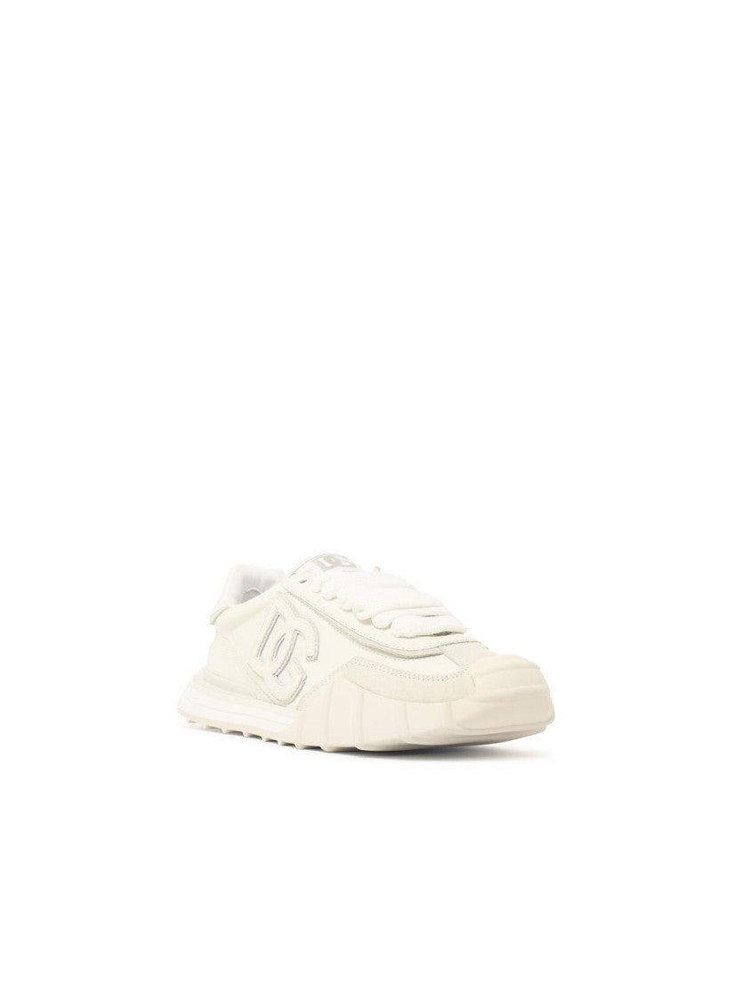 Dolce & Gabbana 'Dg Athletic' White Leather Sneakers