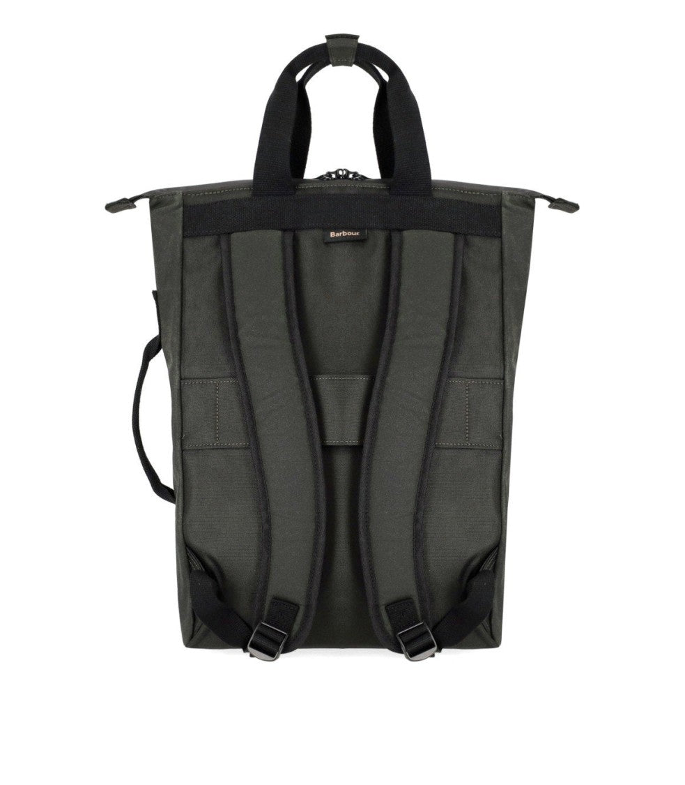 Barbour Field Waxed Sage Green Backpack